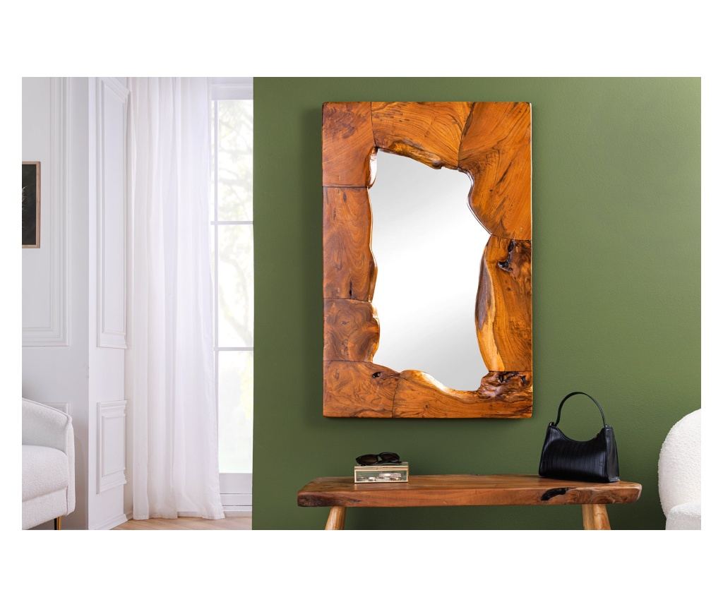 Oglindă Vstyle Irresistible 287955 din lemn, culoare Teak - 6