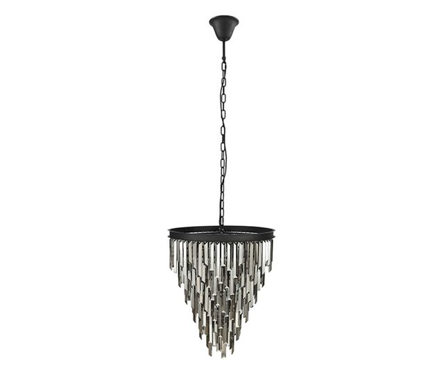 Candelabru, gri și negru