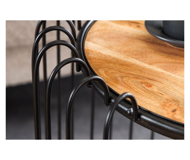 Pomoćni stolić, boja drva, crna