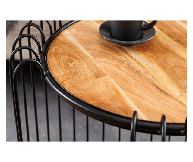 Pomoćni stolić, boja drva, crna