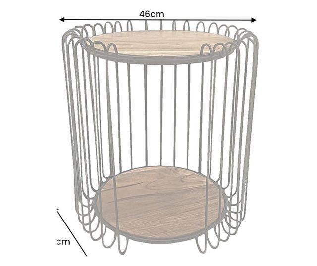 Pomoćni stolić, boja drva, crna