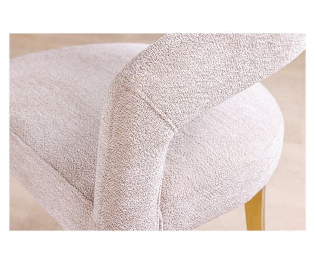 Set de 2 scaune, bej și șampanie