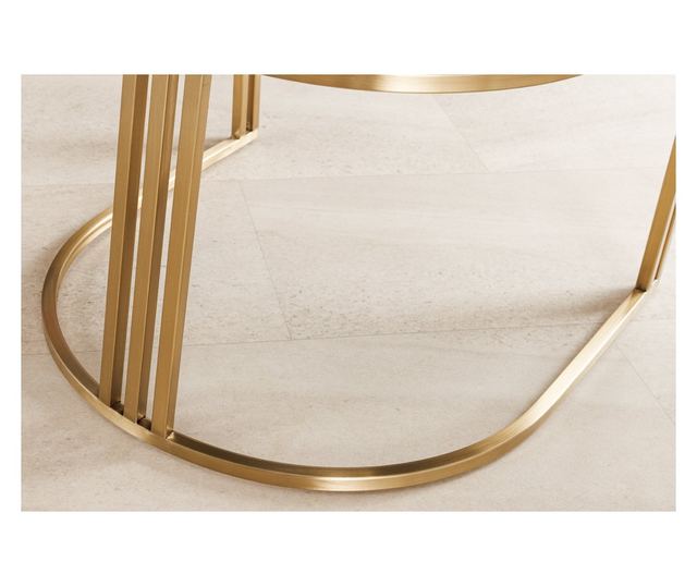 Set of 2 Chairs, Dark Green and Champagne