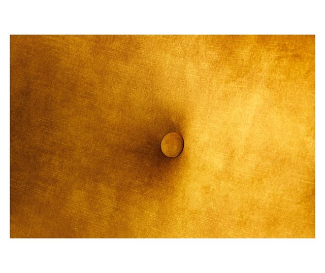 Fotoliu cu spătar înalt, galben muștar, negru, argintiu