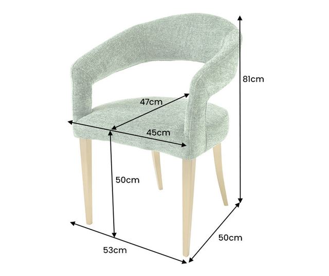 Set de 2 scaune, verde și culoarea șampaniei