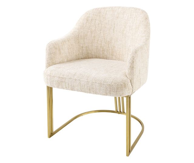 Set de 2 scaune, bej & șampanie