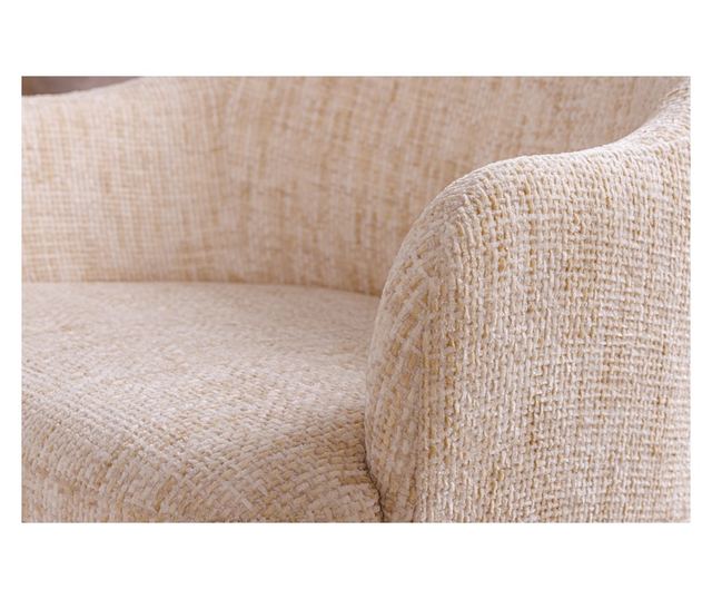 Set de 2 scaune, bej & șampanie