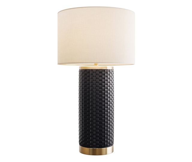 Lampă de masă, negru, auriu, alb