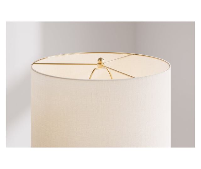 Lampă de masă, negru, auriu, alb