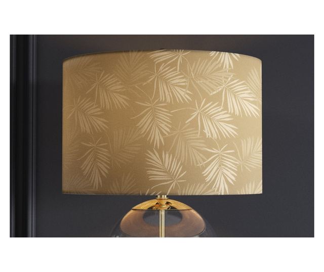 Lampă de masă, Alb, Auriu, Transparent, Auriu