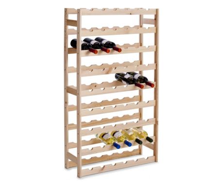 Suport Sticle Vin, Lemn De Pin, Pentru 54 De Sticle, 67,5 X 25 X 118 Cm