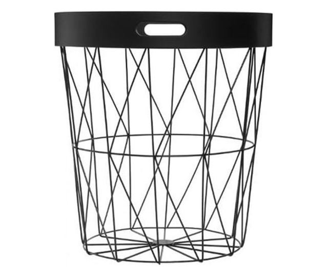 Stół kawowy Moutr Black, rama stalowa, 35 x 38 cm