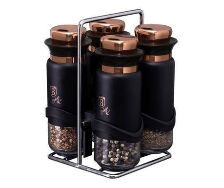 Berlinger Haus set posuda za začine Black Rose, 5 dijelova, BH 1999