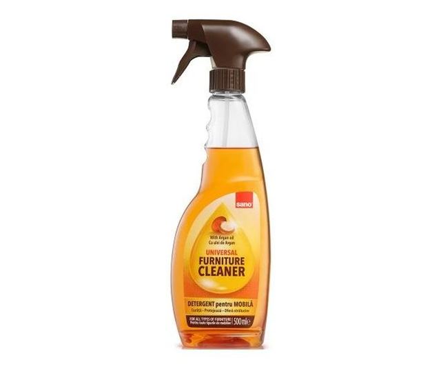 Detergent pentru mobila cu pulverizator Sano, ulei de argan, 500 ml