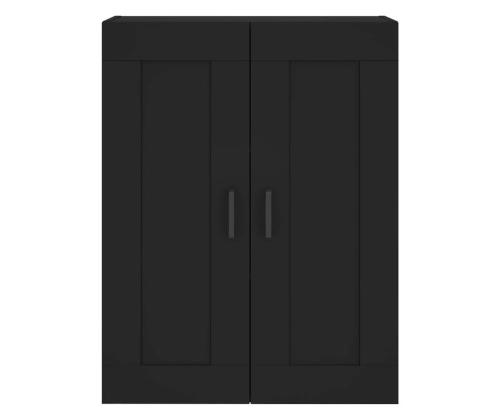 Zidni ormarić, crni, 69,5x34x90 cm, obrađeno drvo - 6