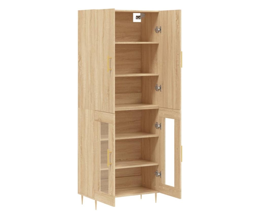 Visoka ormar, hrast sonoma, 69,5x34x180 cm, kompozitno drvo - 4