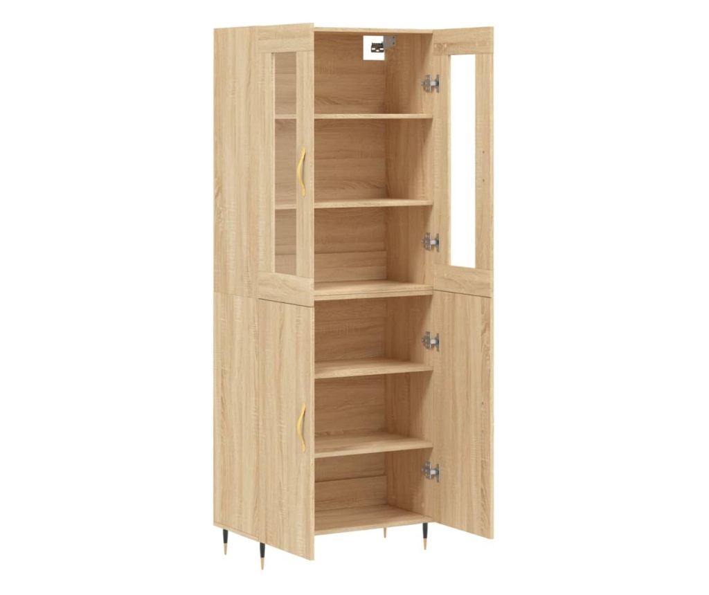 Visoka ormar, hrast sonoma, 69,5x34x180 cm, kompozitno drvo - 4