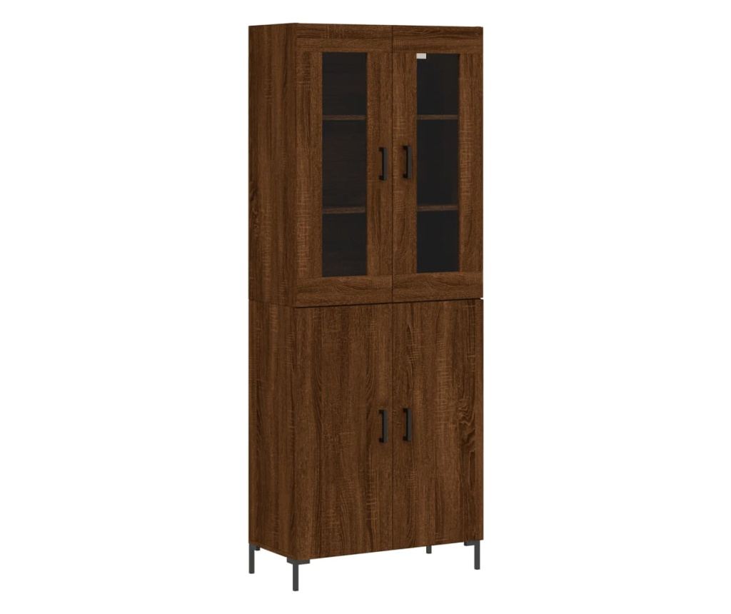 Visoka ormar, smeđi hrast, 69,5x34x180 cm, kompozitno drvo - 2