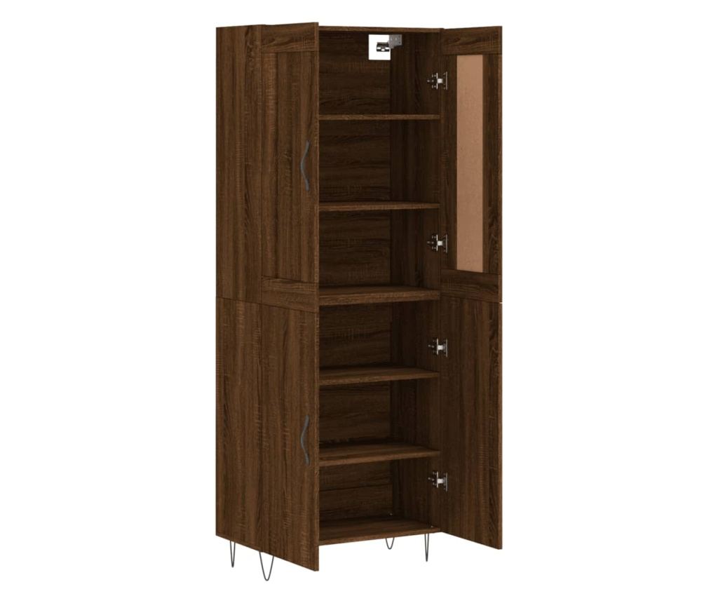 Visoka ormar, smeđi hrast, 69,5x34x180 cm, kompozitno drvo - 4