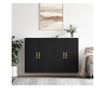 Zidni ormarići, 2 kom, crni, 69,5x34x90 cm thumbnail 1