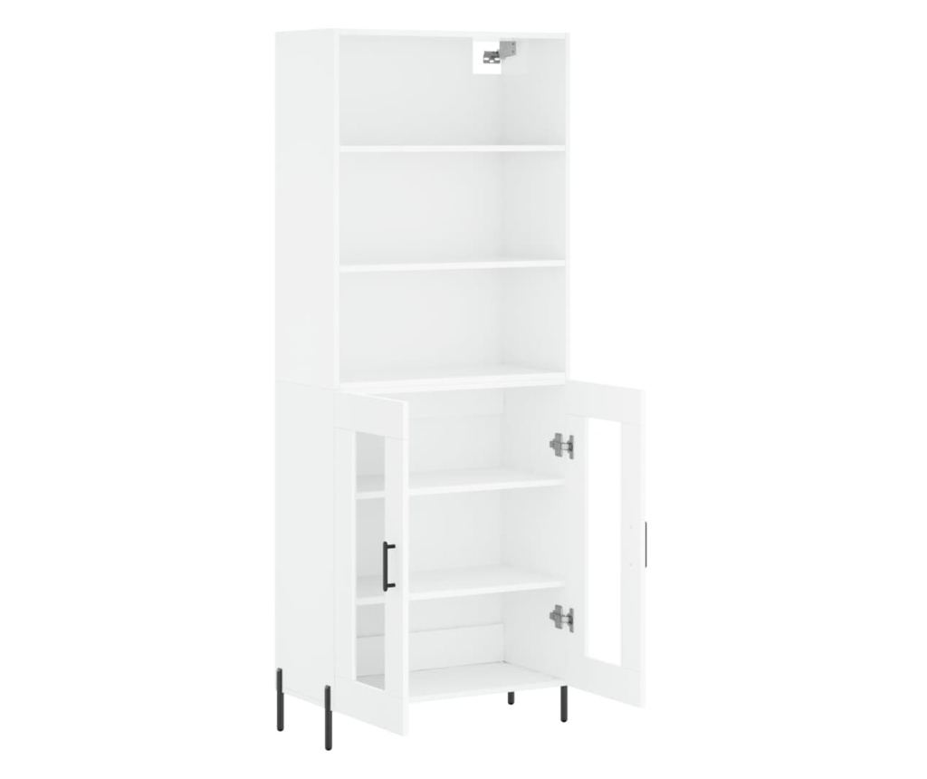 Visoka ormar, bijela visokog sjaja, 69,5x34x180 cm, kompozitno drvo - 4