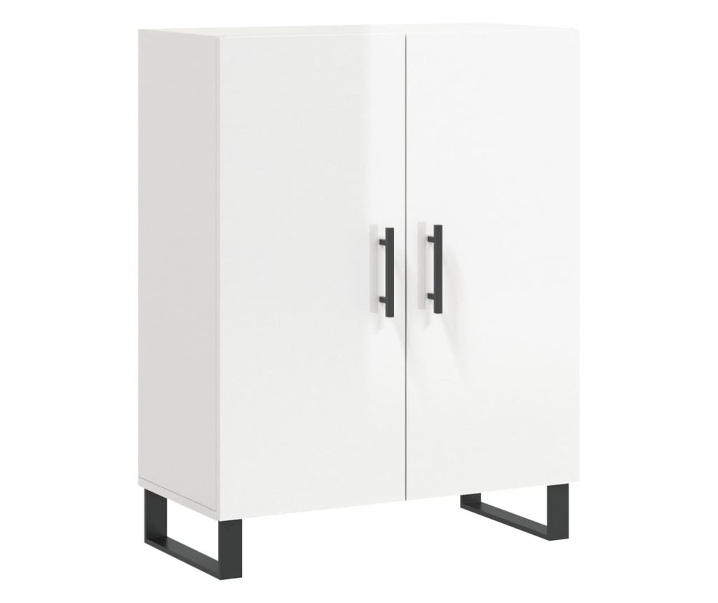 Visoka ormar, bijela visokog sjaja, 69,5x34x180 cm, kompozitno drvo - 7