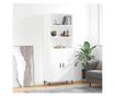 Visoka ormar, bijela visokog sjaja, 69,5x34x180 cm, kompozitno drvo thumbnail 1