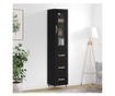 Visoka crna vitrina, 34,5x34x180 cm, obrađeno drvo thumbnail 1