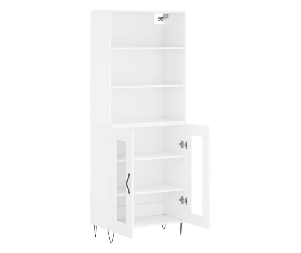 Visoka ormar, bijela visokog sjaja, 69,5x34x180 cm, kompozitno drvo - 4