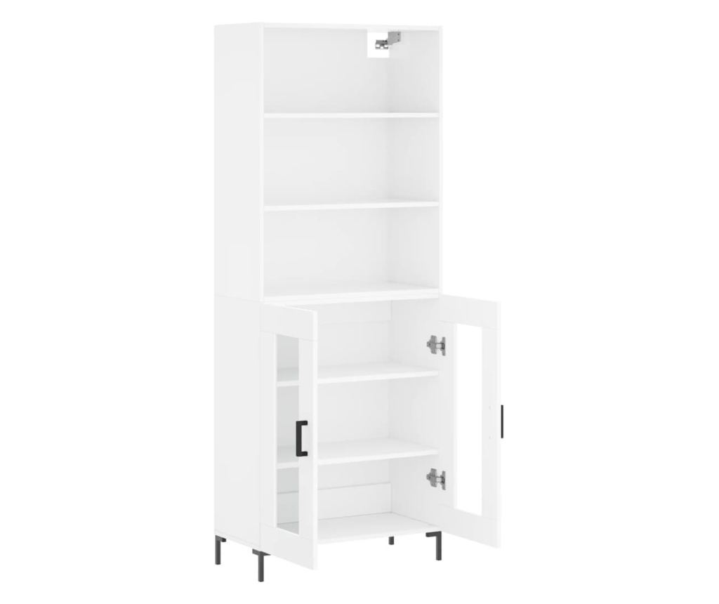 Visoka ormar, bijela visokog sjaja, 69,5x34x180 cm, kompozitno drvo - 4