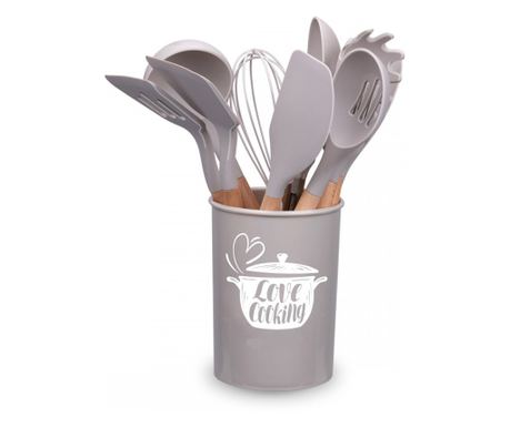 Szerezz be Love cooking by Krasino konyhai eszkzket, bzs, szilikon, fa, fm, 12 darab