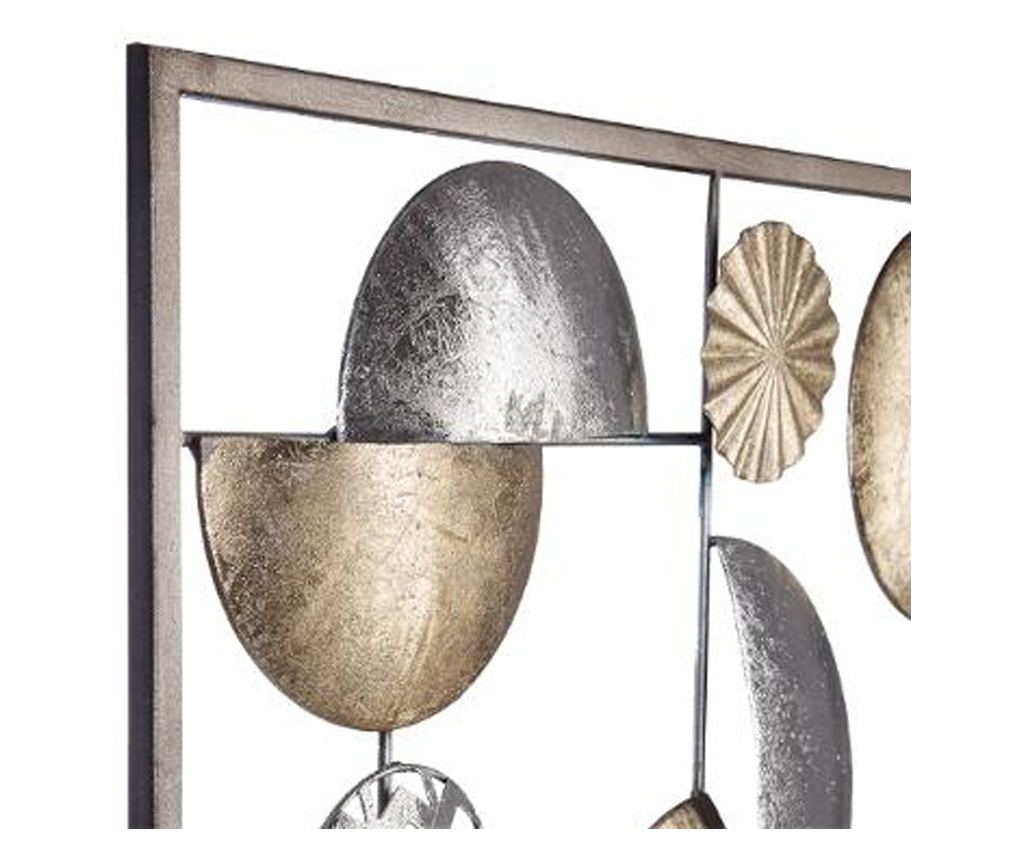 Decoratiune de perete auriu/argintiu 50x50 - 2
