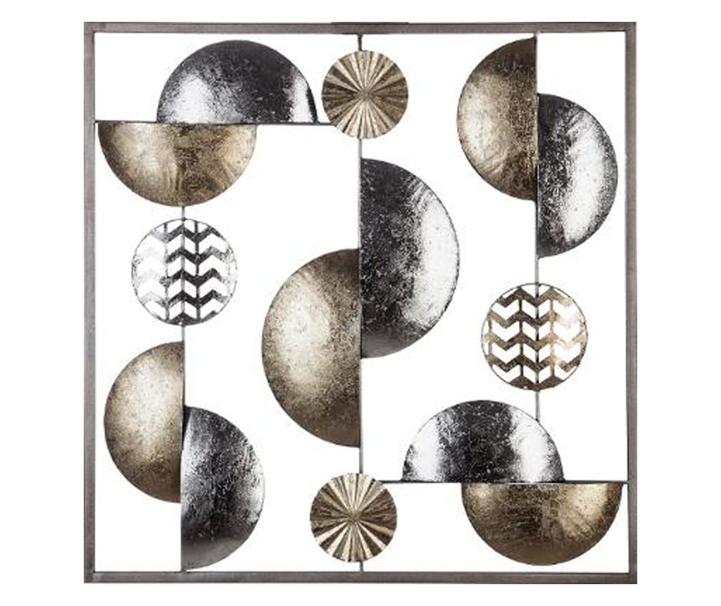 Decoratiune de perete auriu/argintiu 50x50 - 3