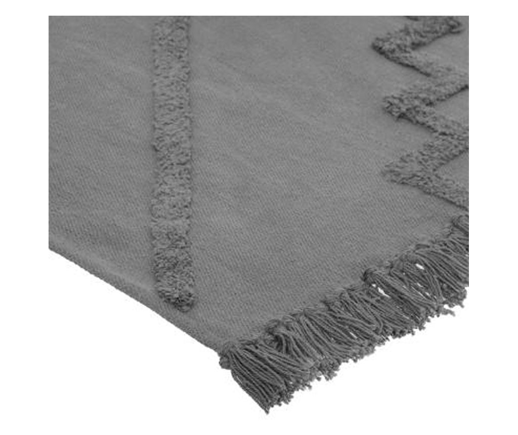 Covor cu franjuri inca gri 120x170 - 2