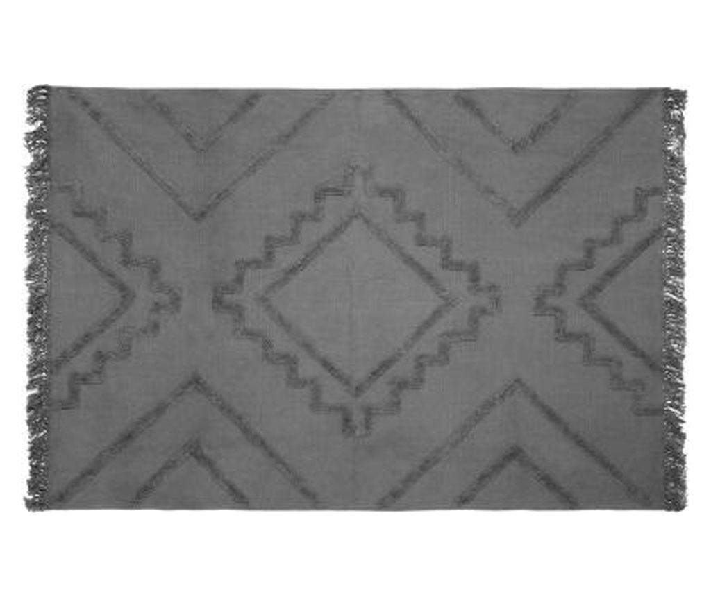 Covor cu franjuri inca gri 120x170 - 4
