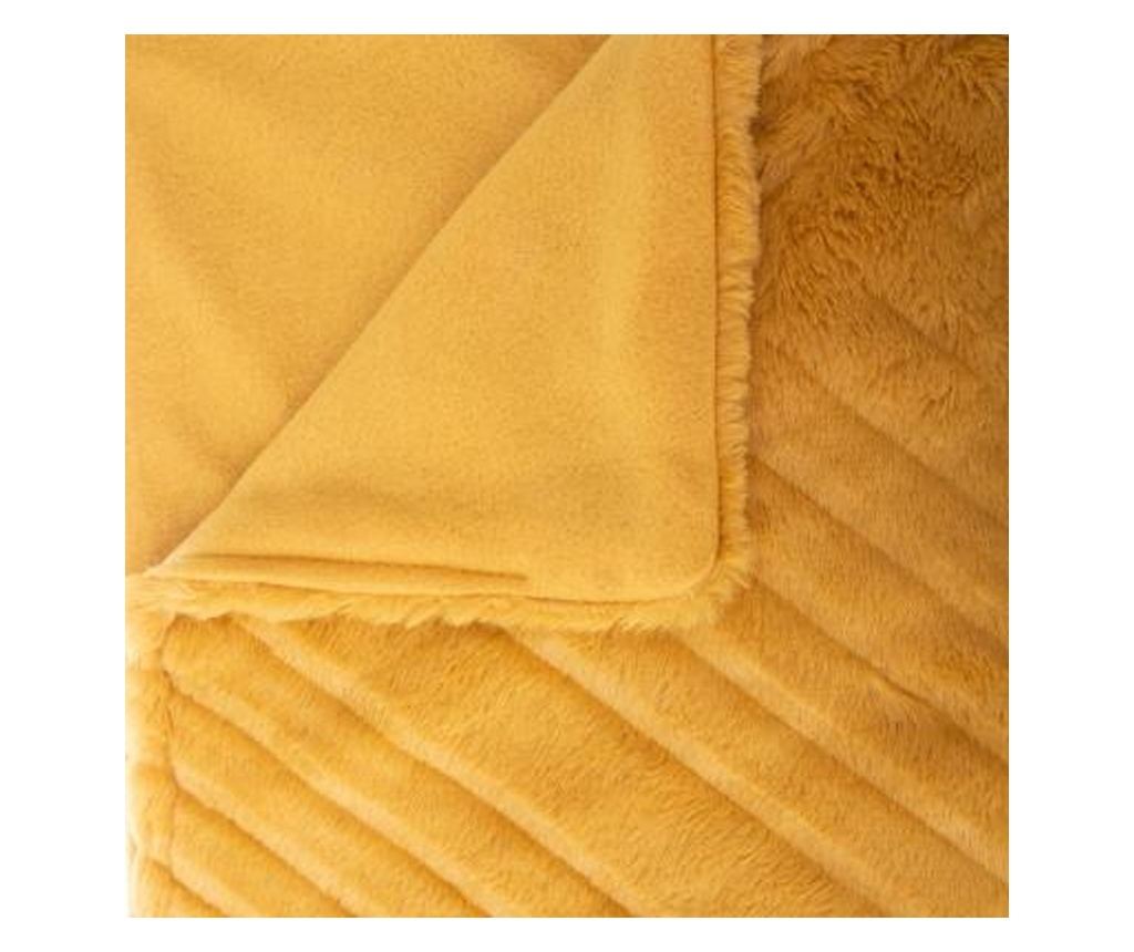 Patura ocru 3d geometric 120x160 cm - 2