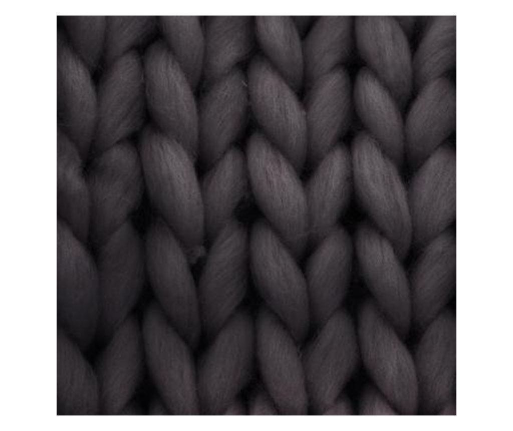 Patura gri din tricot 125x150 cm - 3
