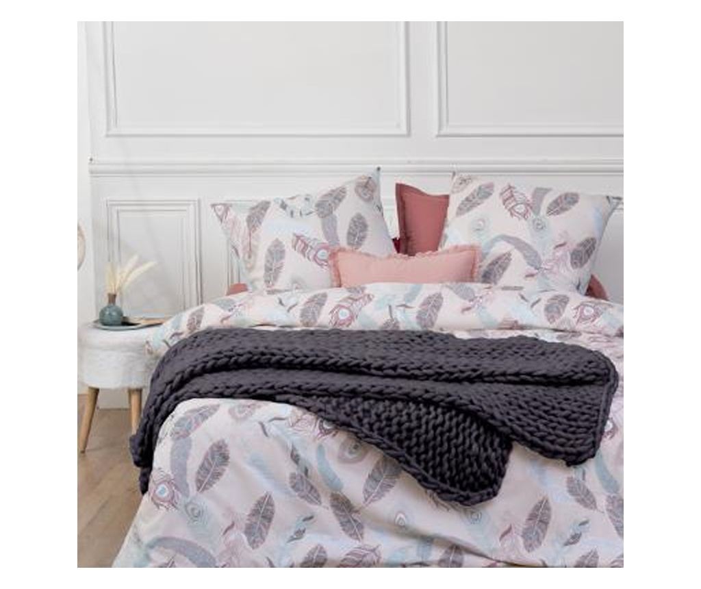 Patura gri din tricot 125x150 cm - 4
