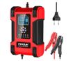 FOXSur FBC122412D intelligens autós akkumulátortöltő egyenirányító, 12V 12A/24V 6A, 7 töltési lépés, LCD, AGM, GEL, SLA, nedves,