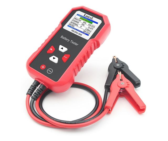 Lancol MICRO-500 autóakkumulátor teszter, gyorsellenőrző 12V ólom-sav és LiFePO4, kompatibilis AGM, GEL, EFB, QR Code eredmények