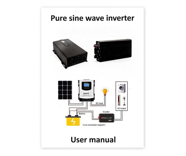JFIND JF02 autós inverter, tiszta szinuszhullámú, 12V-ról 220V-ra, 1000W folyamatos, 2000W csúcs, LCD kijelző, többszörös védele
