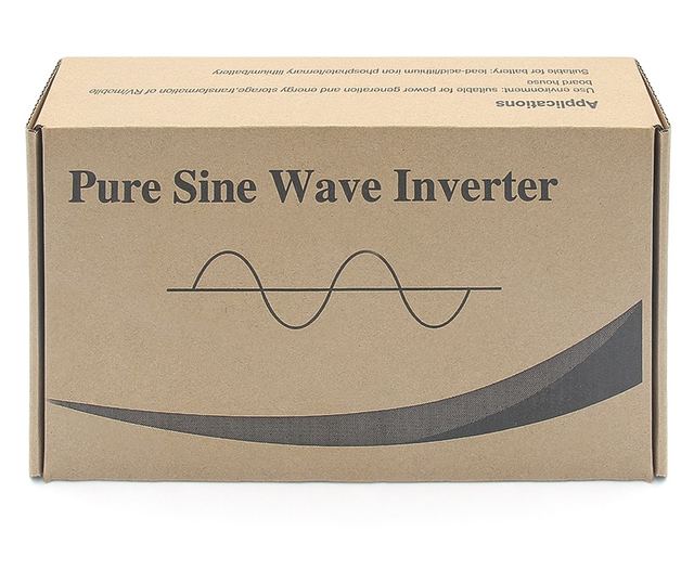 JFIND JF02 autós inverter, tiszta szinuszhullámú, 12V-ról 220V-ra, 1000W folyamatos, 2000W csúcs, LCD kijelző, többszörös védele