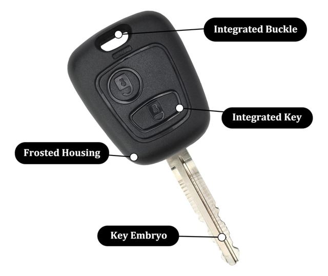 Carcasa Cheie Auto Techstar cu 2 Butoane Compatibila Toyota Aygo, Peugeot 107, Citroen C1