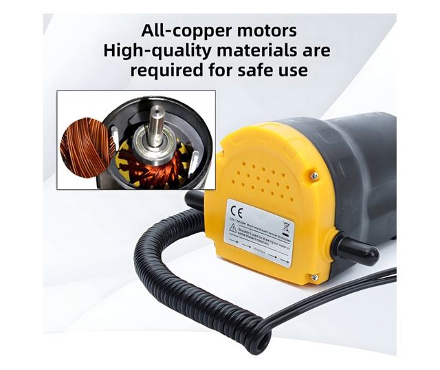 Pompa transfer motorina Techstar 12V, 45L/min, cu bypass, autoamorsanta, pompa electrica alimentare motorina cu cleme și furtune