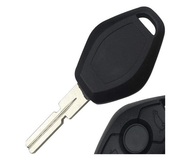 Techstar autókulcs-ház 3 gombbal és 4 pólusú pengével BMW-hez – kompatibilis az E46, E39, E60, X3, X5 modellekkel