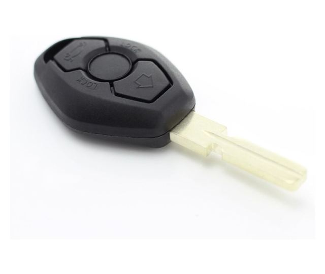 Techstar autókulcs-ház 3 gombbal és 4 pólusú pengével BMW-hez – kompatibilis az E46, E39, E60, X3, X5 modellekkel