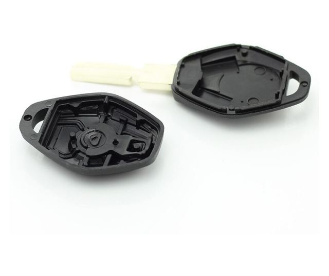 Techstar autókulcs-ház 3 gombbal és 4 pólusú pengével BMW-hez – kompatibilis az E46, E39, E60, X3, X5 modellekkel