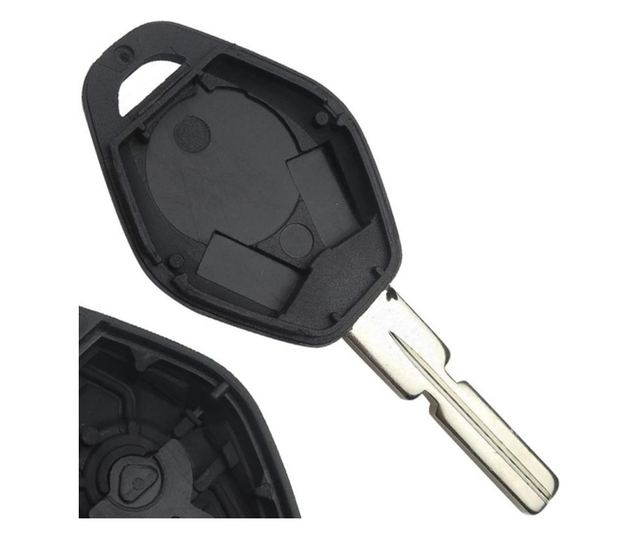Techstar autókulcs-ház 3 gombbal és 4 pólusú pengével BMW-hez – kompatibilis az E46, E39, E60, X3, X5 modellekkel