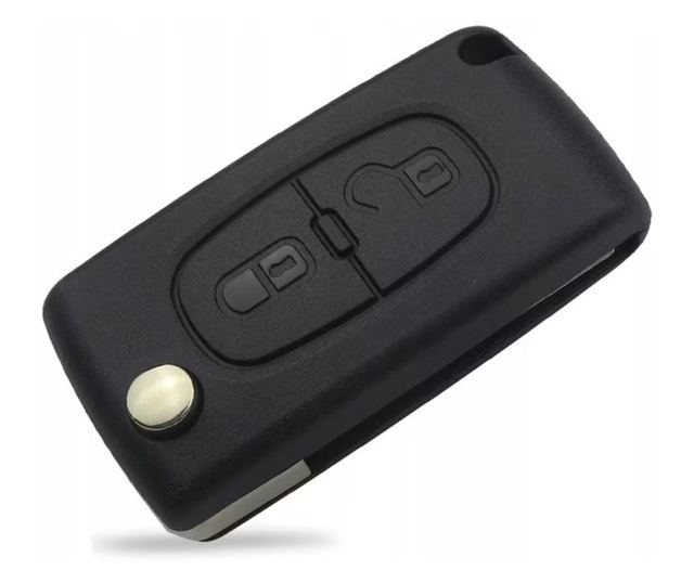 Techstar komplett autókulcs 2 gombbal, 407-es pengével, ID46 chippel és 433MHz frekvenciával – kompatibilis a Peugeot 2006–2011,