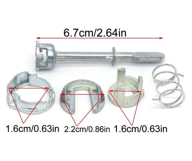 Kit reparatie incuietoare yala usa auto Techstar, compatibil VW Polo Classic 6KV, Caddy 9K, Seat Cordoba, Ibiza, butuc fata stan